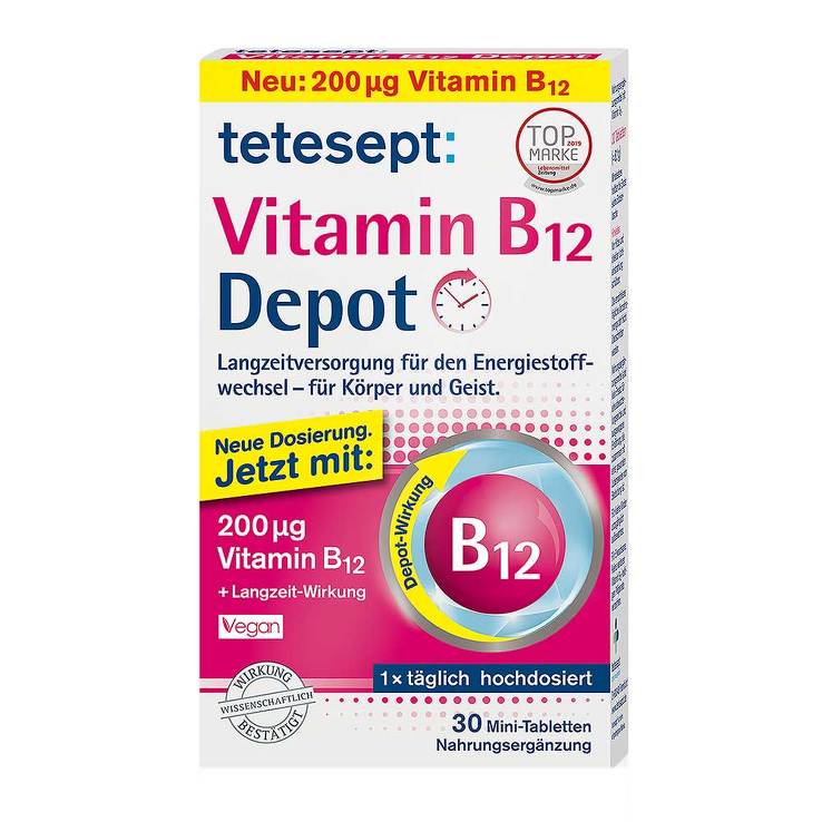 ტეტესეპტი ვიტამინი B12 დეპო / Tetesept Vitamin B12 Depot