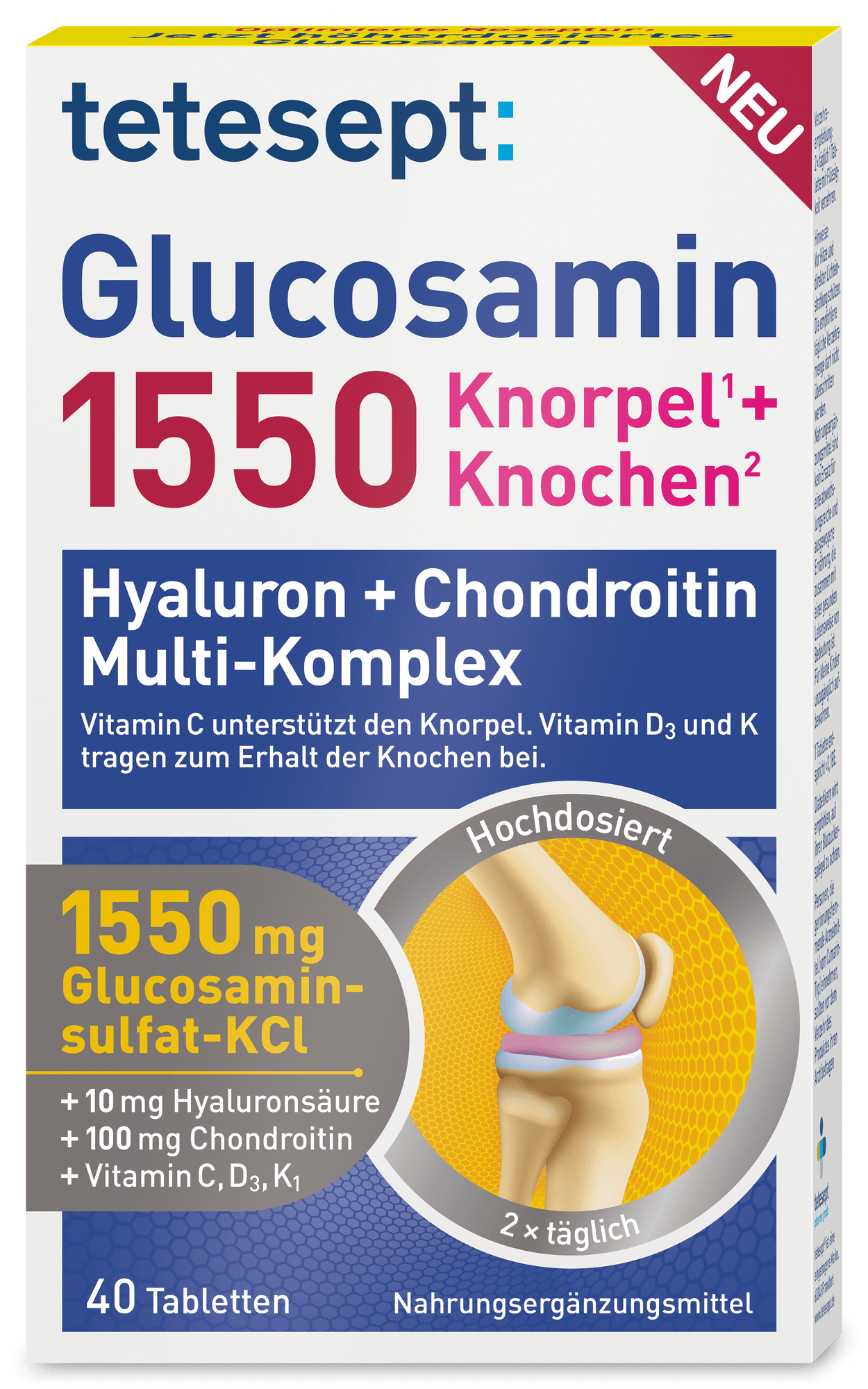 ტეტესეპტი გლუკოზამინი 1550 / Tetesept Glucosamin