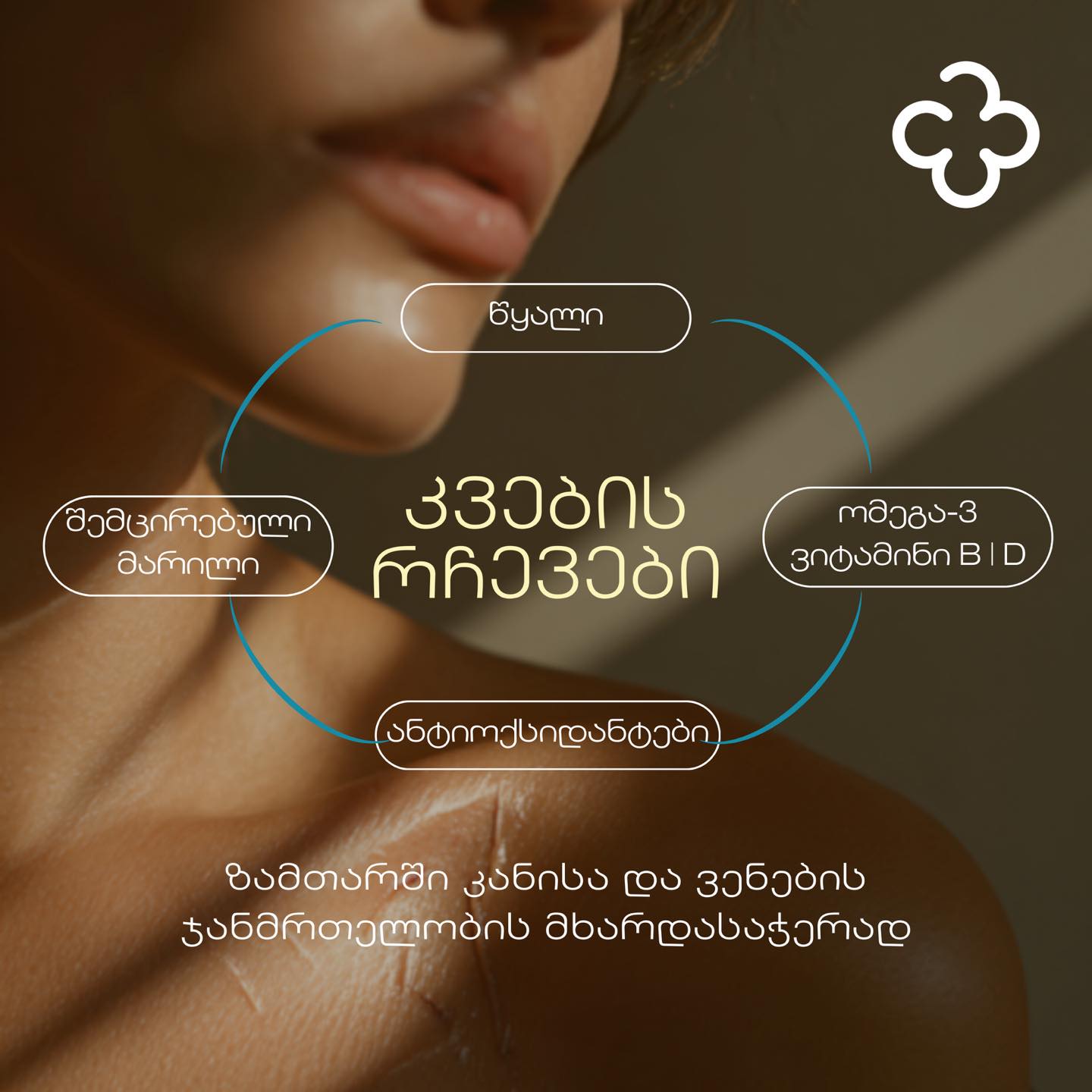 კვების რჩევები ზამთარში კანისა და ვენების ჯანმრთელობის მხარდასაჭერად