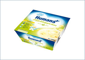 რძიანი დესერტი ბანანით და პრებიოტიკით / Humana