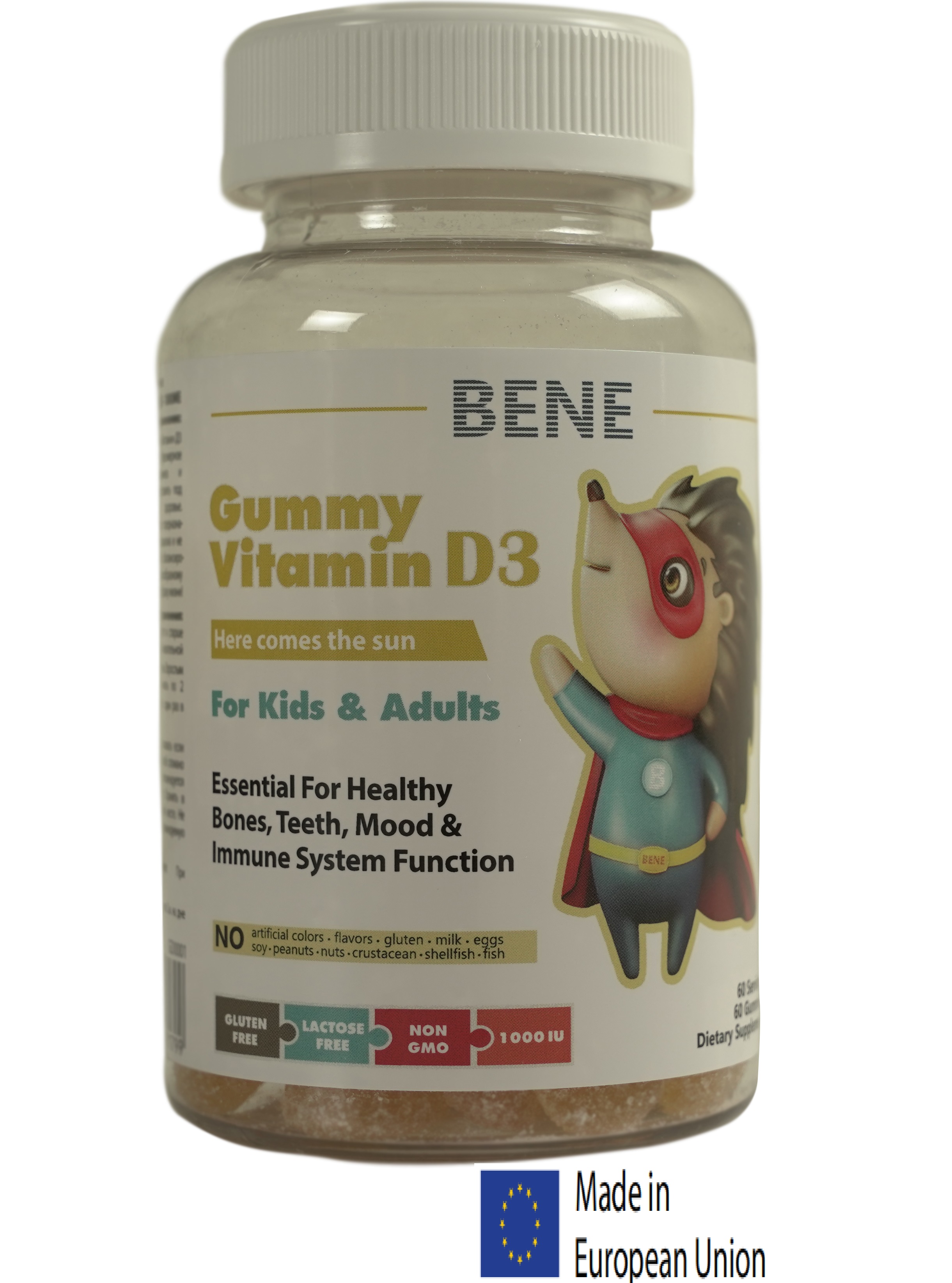 ბენე ვიტამინი დ3 კანფეტი / BENE kids Gummy Vitamin D3