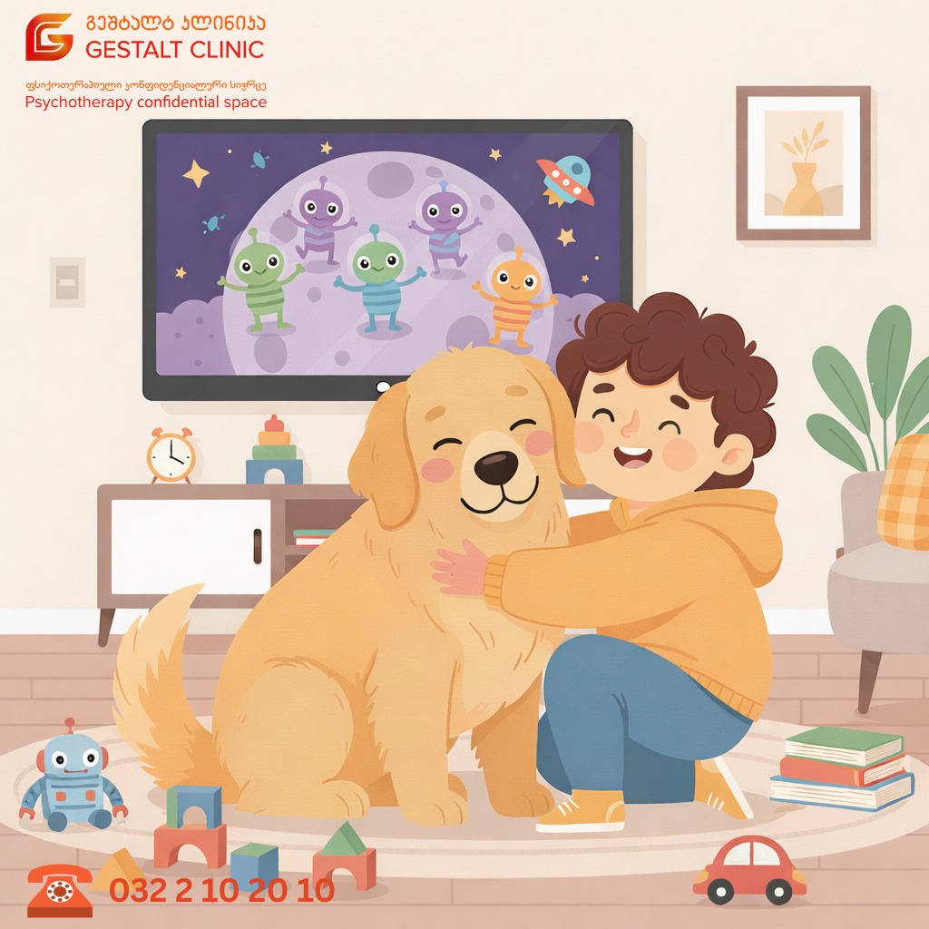 ეკრანების ეპოქაში: შინაური ცხოველი და ბავშვის ემოციური ბალანსი