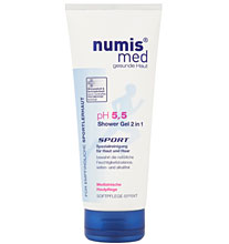 ნუმის მედი შხაპის გელი 2-1 / numis® med pH 5,5 Sport Shower Gel 2in1
