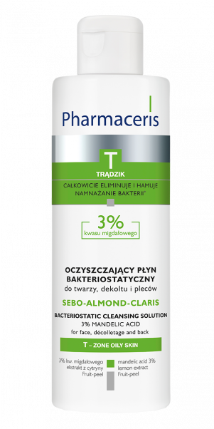 ბაქტერიოსტატიკური 3% სითხე - ფარმაცერისი / SEBO – ALMOND – CLARIS - Pharmaceris