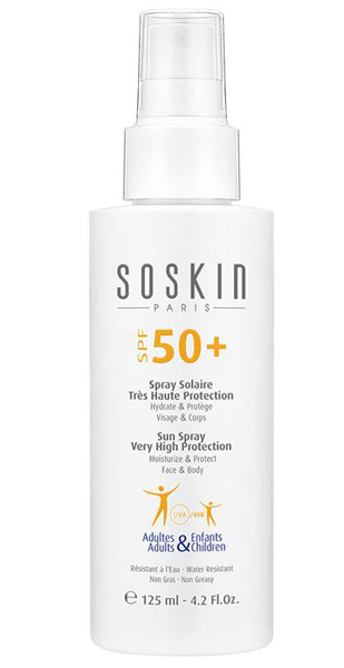 მზისგან დამცავი სპრეი მთელი ოჯახისათვის SPF 50+ - სოსკინი / Sun Spray Very High Protection